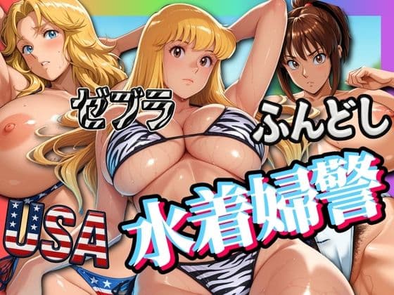 USA・ゼブラ・ふんどし 三人の水着婦警